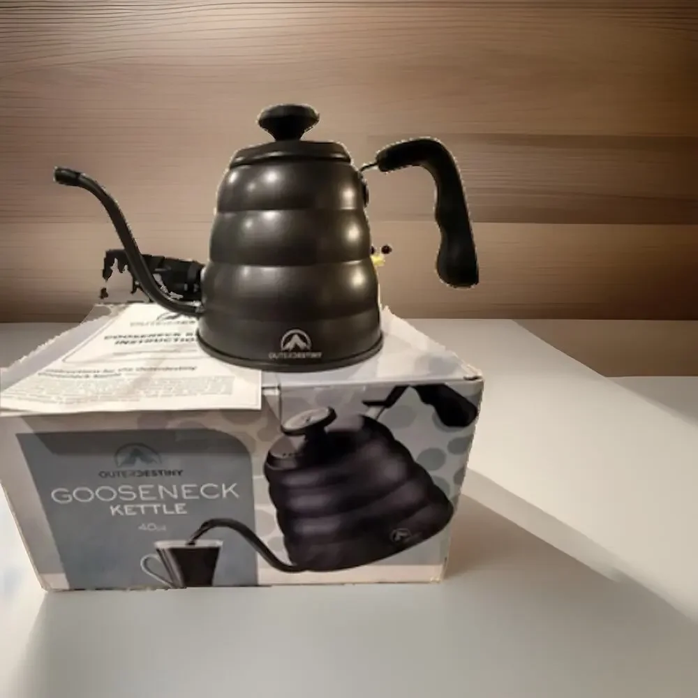 OuterDestiny 40oz Gooseneck Kettle – Black – NEW